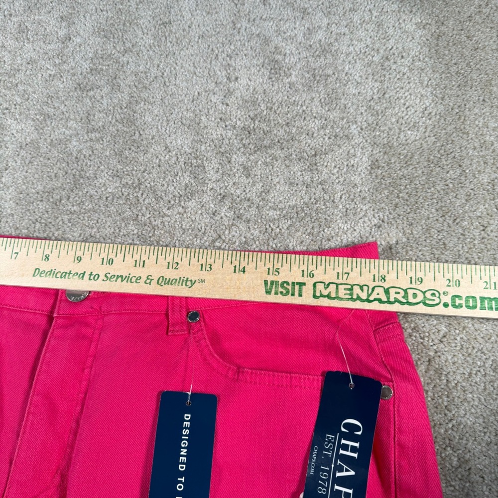Chaps Essential Capri Pants Womens 14 Bright Fuchsia Pink Slimming Fit NEW - Picture 6 of 11